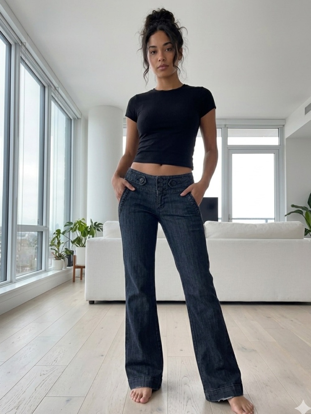 Boom Boom Jeans Y2K Low Rise Wide Leg Flare - Size 3